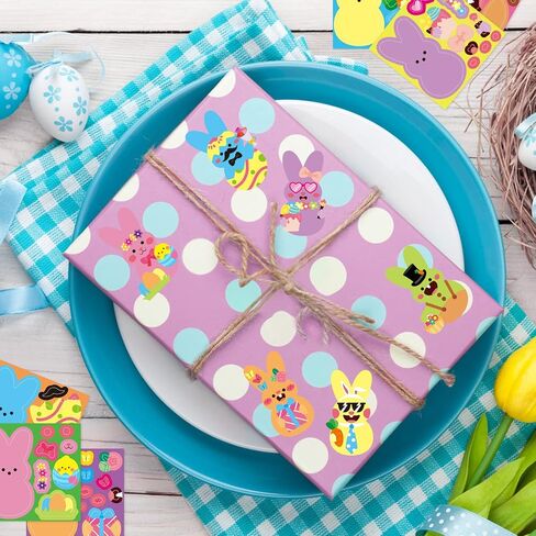 Haooryx 300pcs Make A Cartoon Pizza Scene Sticker Rolls, Make Your Own Pizza Slice DIY Sticker, Mix and Match Cute Pizza with Face Sticker Decals for Kids Birthday Party Supplies Laptop Decor in Kuwait