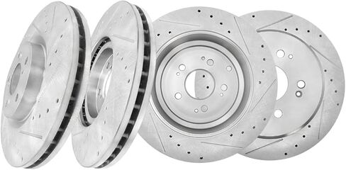 PM Auto Set of 4 Front-Rear Drilled Slotted Disc Brake Rotors For 2009-2015 Honda Pilot in Saudi Arabia
