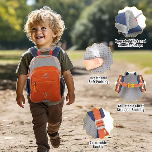 SKYSPER Toddler Backpack for Girls Boys Age 2-8, Cute Small Kids Backpack for Preschool Kindergarten and Travel, Orang in Kuwait