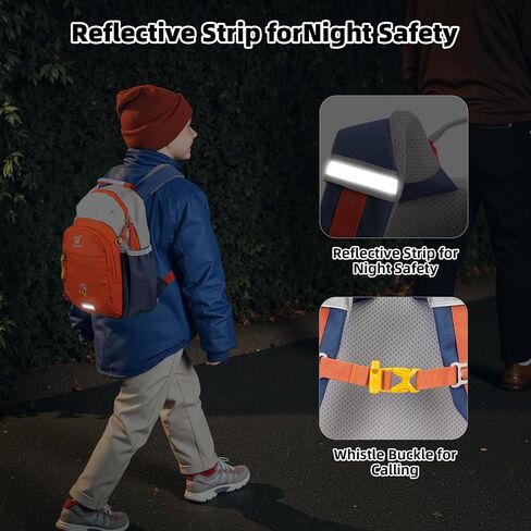 SKYSPER Toddler Backpack for Girls Boys Age 2-8, Cute Small Kids Backpack for Preschool Kindergarten and Travel, Orang in Kuwait
