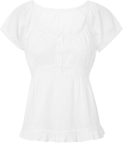 Mxiqqpltky Y2K Fairy Grunge Crop Top for Women Short Sleeve Lace Patchwork T-Shirt Aesthetic Slim Fit Cute Babydoll Top Tees in Kuwait