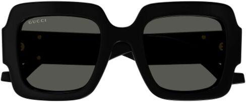 Gucci GG1547S 001 Black/Grey Oversized Square Woman's Sunglasses, 50/24/145 in Saudi Arabia