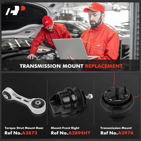 A-Premium 3PCS Engine Motor Mount and Transmission Mount and Torque Strut Mount Kit Compatible with Ford Taurus 2000-2003 & Mercury Sable 2000-2005, 3.0L, Automatic Transmission Only in Saudi Arabia
