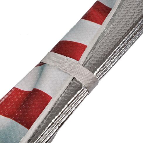 BDK الوطني USA EAGLE FLAG Front Windshield Sunshade-Accordion قابلة للطي الظل التلقائي للسيارة شاحنة سيارات الدفع الرباعي UV Rays Sun Visor Protecor in Saudi Arabia
