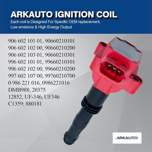 PERFOMANCE IGNITION COIL PACK SET OF 6 COMPATIBLE WITH Porsche 911 BOXTER 2.5 2.7 3.4 H6 M96 996 986 Replacement For 99760210700 UF-346 UF346 C1359 0986221016 in Saudi Arabia
