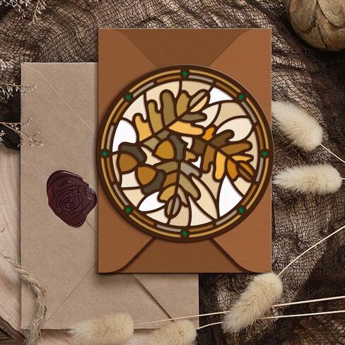 GLOBLELAND Autumn Leaves Stamp Frame Cutting Dies for Card Making Metal Fall Leaves Stamp Frame Die Cuts Cutting Dies Templates for Scrapbooking Journal Paper Craft Decor in Saudi Arabia
