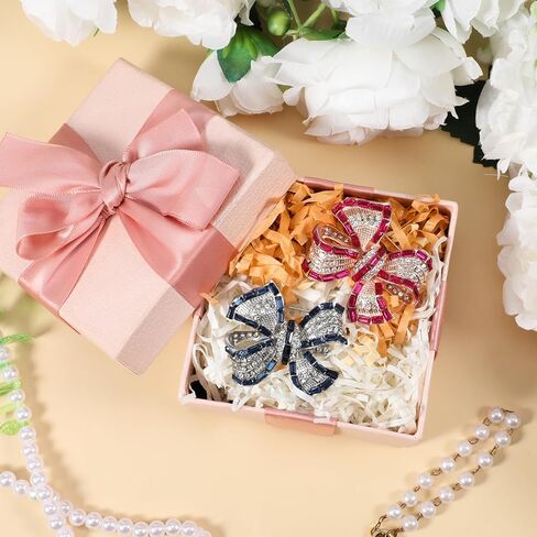 2pcs دبابيس Bow Bow Rhinestone ، بروش طوق القوس اللامع ، ملحق ملابس ، مناسب للنساء ، هدية المرأة in Kuwait