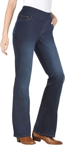 امرأة ضمن حجم زائد الحجم فليز السحب على Bootcut Denim Jean-20 W ، Indigo Sands in Saudi Arabia