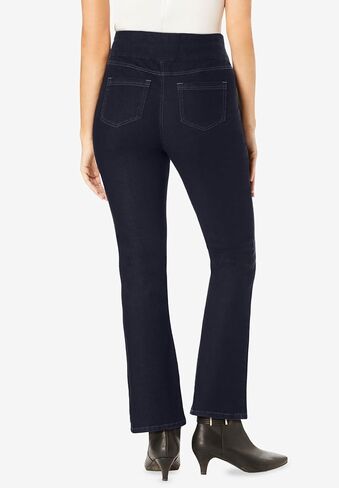 امرأة ضمن حجم زائد الحجم فليز السحب على Bootcut Denim Jean-20 W ، Indigo Sands in Saudi Arabia