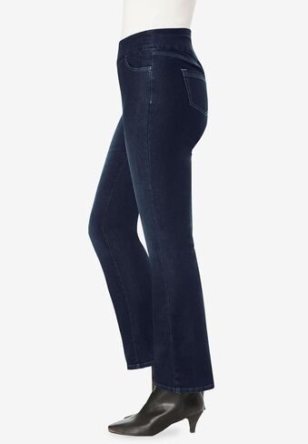 امرأة ضمن حجم زائد الحجم فليز السحب على Bootcut Denim Jean-20 W ، Indigo Sands in Saudi Arabia