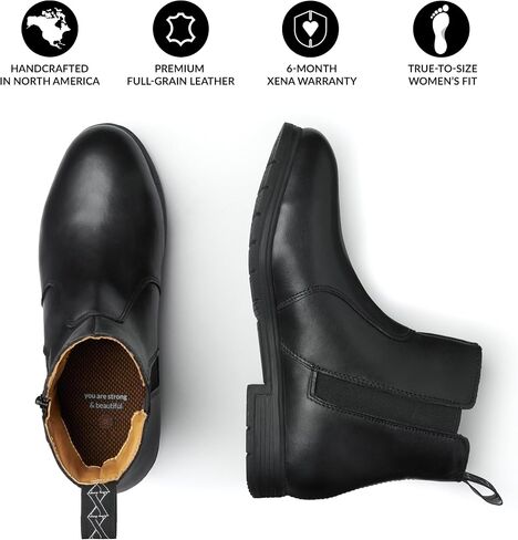 Xena Workwear Omega EH Steel Toe Women's Chelsea Work Boots, Slip Resistant, ASTM F2413-24 Certified, OSHA Compliant, Electrical Hazard EH, Full-Grain Leather in Saudi Arabia