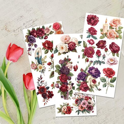 3 Sheet Rub on Floral Transfer Decals for Furniture Vintage Peach Blossom Flower Branches and Butterflies Rub on Transfer Stickers for Wood DIY Paper Window Home Decor 11.8 x 5.9 Inch in Saudi Arabia