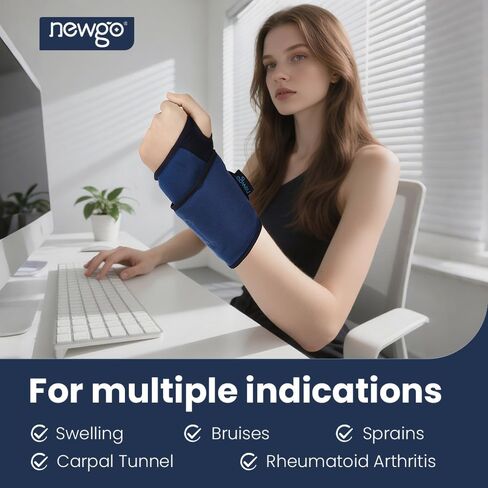 غلاف ثلج للمعصم من نيوجو لتخفيف النفق الرسغي، حزمة باردة للمعصم للعلاج الساخن والبارد لتخفيف آلام إصابات اليد، والضغط البارد، والتورم، والالتواء والتهاب الأوتار in Kuwait