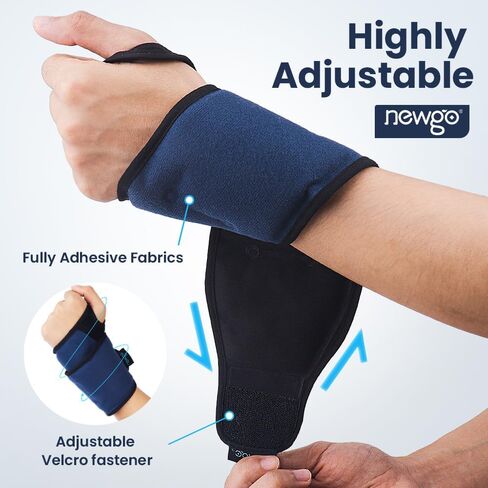 غلاف ثلج للمعصم من نيوجو لتخفيف النفق الرسغي، حزمة باردة للمعصم للعلاج الساخن والبارد لتخفيف آلام إصابات اليد، والضغط البارد، والتورم، والالتواء والتهاب الأوتار in Kuwait