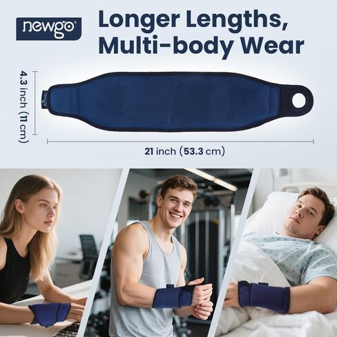 غلاف ثلج للمعصم من نيوجو لتخفيف النفق الرسغي، حزمة باردة للمعصم للعلاج الساخن والبارد لتخفيف آلام إصابات اليد، والضغط البارد، والتورم، والالتواء والتهاب الأوتار in Kuwait