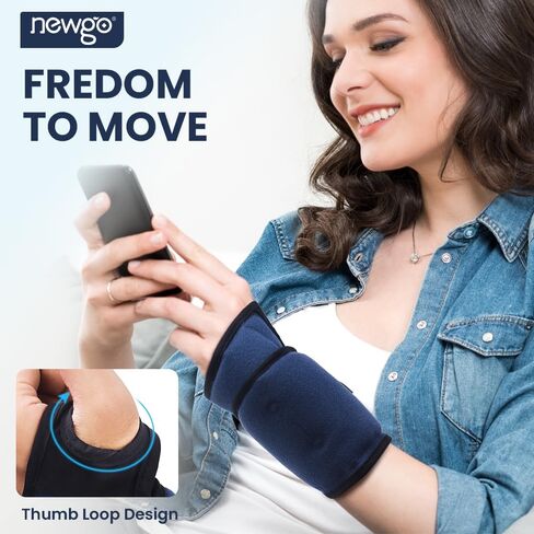 غلاف ثلج للمعصم من نيوجو لتخفيف النفق الرسغي، حزمة باردة للمعصم للعلاج الساخن والبارد لتخفيف آلام إصابات اليد، والضغط البارد، والتورم، والالتواء والتهاب الأوتار in Kuwait