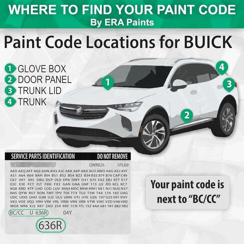 ERA Paints WA681R/GCS - Velvet Red Metallic for BUICK Exact Match Automotive Touch Up Paint Jar - Basic Kit in Kuwait