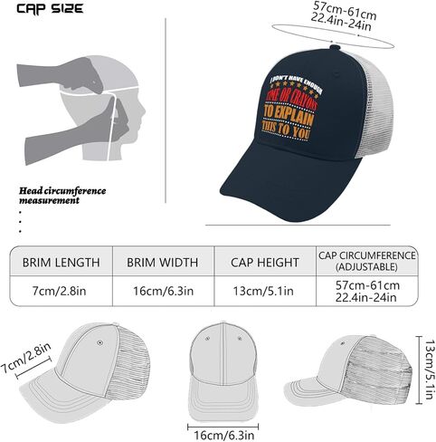 I Don't Have Enough Time Or Crayons to Explain This to You Hats Camping Hat Apricot Trucker Hat Men Gifts for Him in Saudi Arabia