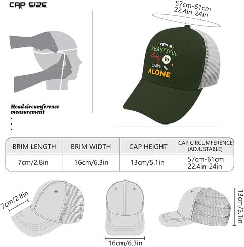 It's A Beautiful Day to Leave Me Alone Golf Hat Gym Hat Apricot Baseball Hat Gifts for Her Running Cap in Kuwait