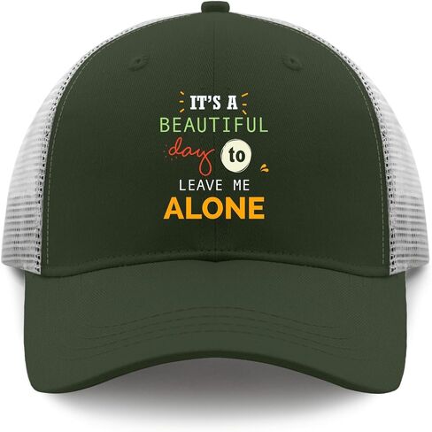 It's A Beautiful Day to Leave Me Alone Golf Hat Gym Hat Apricot Baseball Hat Gifts for Her Running Cap in Kuwait