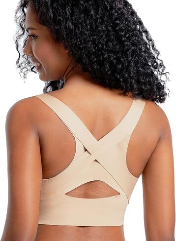 BACK POSTURE PARTURE BRA للنساء اللاسلكيون ، البيج ، مقابل 34A 34B 34C in Saudi Arabia