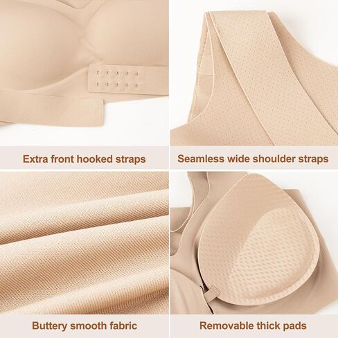 BACK POSTURE PARTURE BRA للنساء اللاسلكيون ، البيج ، مقابل 34A 34B 34C in Saudi Arabia
