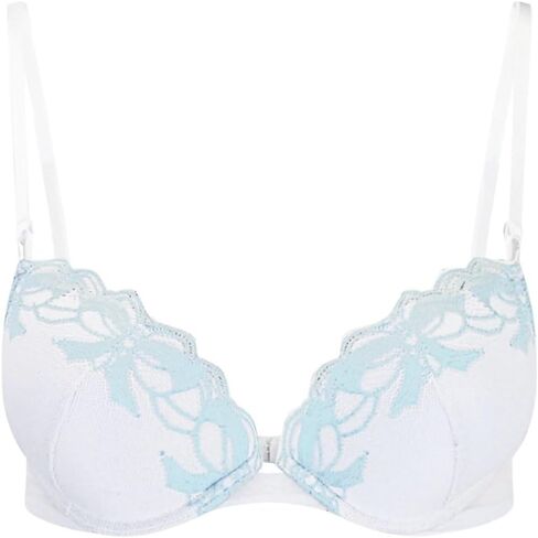 Adore Me Audrina Plunge Push Up Bra - 30A-38DD Underwire Bra for Women with Lace Bow Detail & Adjustable Straps in Kuwait