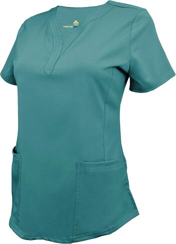 M&M SCRUBS Women's Ultra Soft Stretch Drop-Neck 2 Pocket Scrub Top in Saudi Arabia