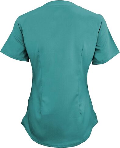 M&M SCRUBS Women's Ultra Soft Stretch Drop-Neck 2 Pocket Scrub Top in Saudi Arabia