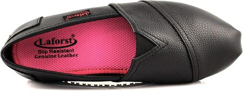 Laforst Womens Leather Nonslip Server نادلة ممرضة زلة على جوارب مجانية شقة in Kuwait