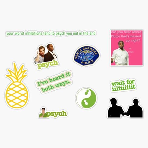 Psych Pack Bumper Sticker Vinyl Decal 5 inches in Saudi Arabia