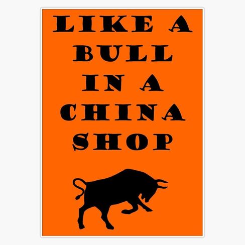 Like A Bull In A China Shop - Switchfoot Vinyl Decal Wall Laptop Bumper Sticker 5" in Saudi Arabia