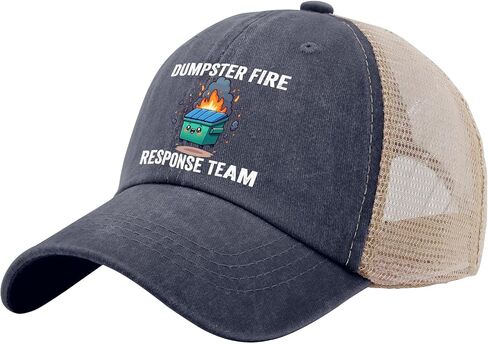 فريق الاستجابة لمقدميبة Fire Fire Firet Fire Fire Meme Hat for Men Funny Baseball Cap Low Profile in Kuwait