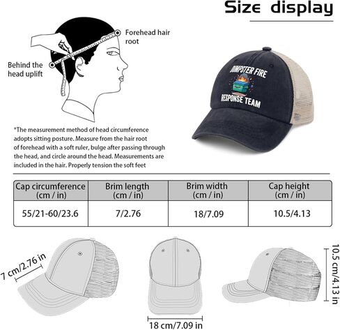 فريق الاستجابة لمقدميبة Fire Fire Firet Fire Fire Meme Hat for Men Funny Baseball Cap Low Profile in Kuwait