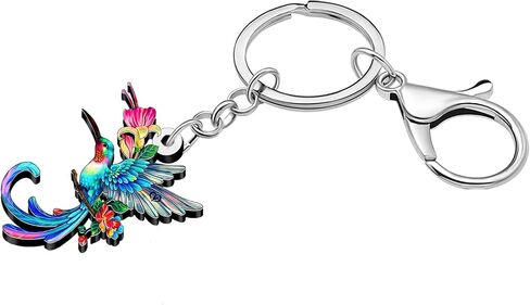 DOWAY Acrylic Fly Hummingbird Keychain Cute Bird Keyring Hummingbird Gifts for Bird Lovers Women Girls Purse Backpack Charms in Saudi Arabia