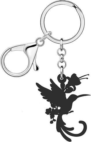 DOWAY Acrylic Fly Hummingbird Keychain Cute Bird Keyring Hummingbird Gifts for Bird Lovers Women Girls Purse Backpack Charms in Saudi Arabia