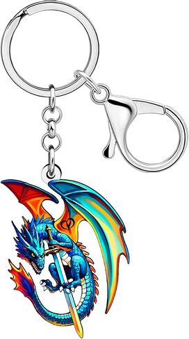 Weveni acrylic fantasy dragon keychain keychain car chain chain chain insories dragon gifts for women boys teen girls bag charms in Saudi Arabia