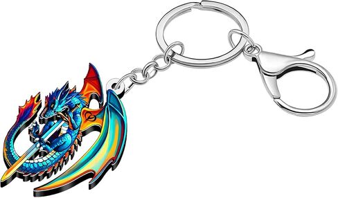 Weveni acrylic fantasy dragon keychain keychain car chain chain chain insories dragon gifts for women boys teen girls bag charms in Saudi Arabia