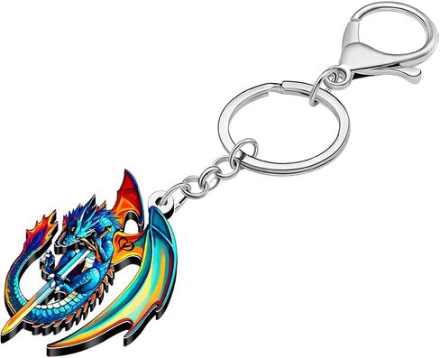 Weveni acrylic fantasy dragon keychain keychain car chain chain chain insories dragon gifts for women boys teen girls bag charms in Saudi Arabia