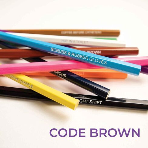 Nurse Colors Colored Pencil Set & Coloring Pages for Fans of Nurses and Nursing | Gift Set of 12 Nurse-Inspired Parody Pencils with Clever Foil-Stamped Names Plus 10 Fun Nurse Coloring Pages in Kuwait