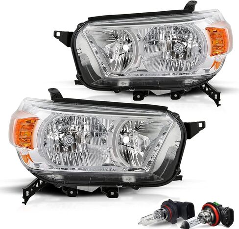 مجموعة مصباح JSBoyat متوافق مع 2010 2011 2012 2013 Toyota 4Runner ، Side Gen 4runner Driver & Passenger Side (Chrome Housing with Amber Reflector) in Saudi Arabia