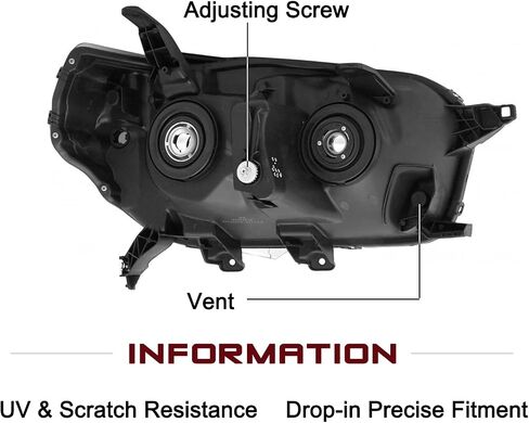مجموعة مصباح JSBoyat متوافق مع 2010 2011 2012 2013 Toyota 4Runner ، Side Gen 4runner Driver & Passenger Side (Chrome Housing with Amber Reflector) in Saudi Arabia