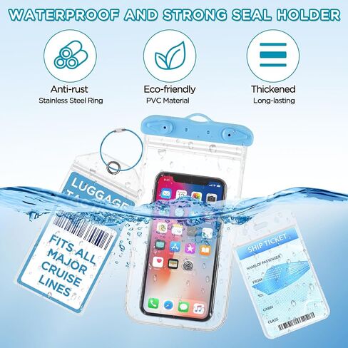 15 Pcs Cruise Accessories Kit for Two People, Cruise Essentials Include 4 Luggage Tags, 2 Lanyards for Cards, 2 Laundry Bags, 2 Phone Bags, 1 Power Strip for Carnival Cruise Must Haves Kit in Kuwait