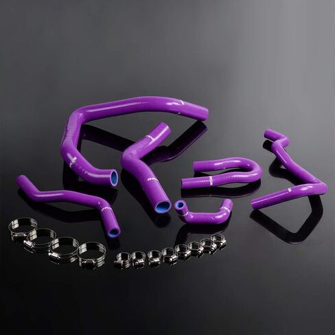 PIT66 Silicone Radiator Hose Kit,Compatible with 92-00 Honda Civic Type-R Ek Eg B16a B18c B20b Purple with Clamps in Saudi Arabia