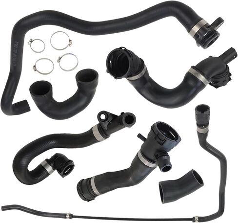 Radiator Coolant Water Hose Pipe Kit for BMW X1/Z3/Z4, for 130i/325i/330i/630i/730Li, E63/E64/E66/E83-E93, Replaces 11537516414 11537545890 17127618510 17127531581 11537521049 17127531579 17117524710 in Saudi Arabia