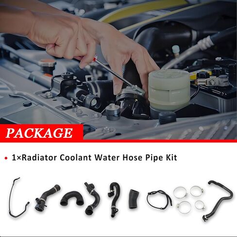 Radiator Coolant Water Hose Pipe Kit for BMW X1/Z3/Z4, for 130i/325i/330i/630i/730Li, E63/E64/E66/E83-E93, Replaces 11537516414 11537545890 17127618510 17127531581 11537521049 17127531579 17117524710 in Saudi Arabia
