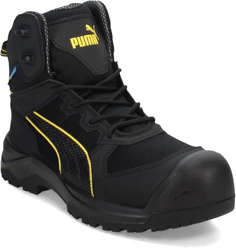 PUMA Men's Rock 6" Composite Toe Industrial Boot, Black, 8.5 in Saudi Arabia