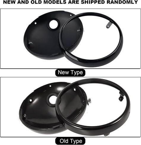 QIILU 7 بوصة تعديل دراجة نارية LED مصباح الرأس LED LADER LAMP HOUNCE COVER COVERCELICERACE COVERSING AUTOMOTIVEMOTORCYCLE و POWERSPORTSPartSlightsheadlight Plbs & (Black) in Saudi Arabia
