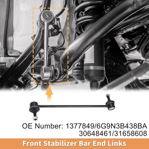 X AUTOHAUX 2pcs Front Sway Bar Links Stabilizer Link Kit for Volvo V60 XC70 XC60 Suspension Kit No.1377849/6G9N3B438BA/30648461/31658608 in Saudi Arabia