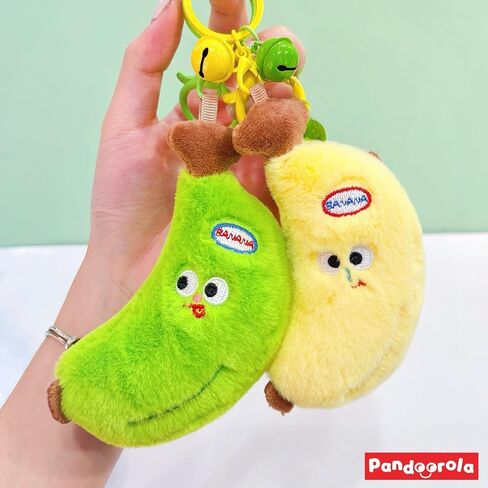 Plush Banana Keychain,shake for sound, decorative accessories, gifts, handbags, wallets, backpacks, car keychain in Saudi Arabia
